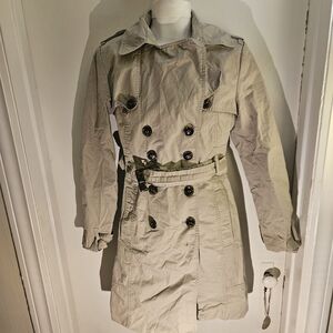 Mango Beige Checkered Suit Jacket